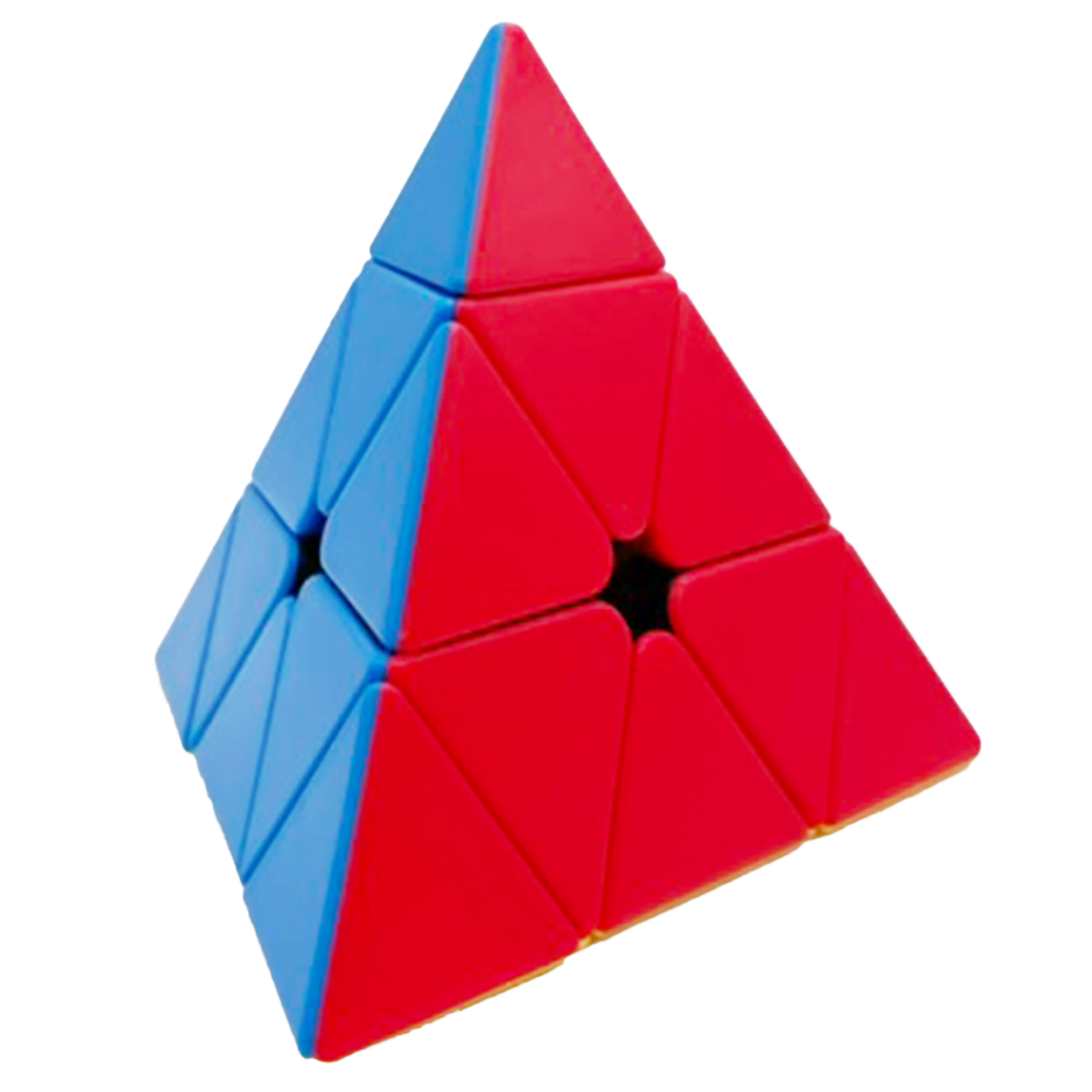 Zestaw MoYu Pyraminx Skewb Megaminx – widok kompletu z podstawkami