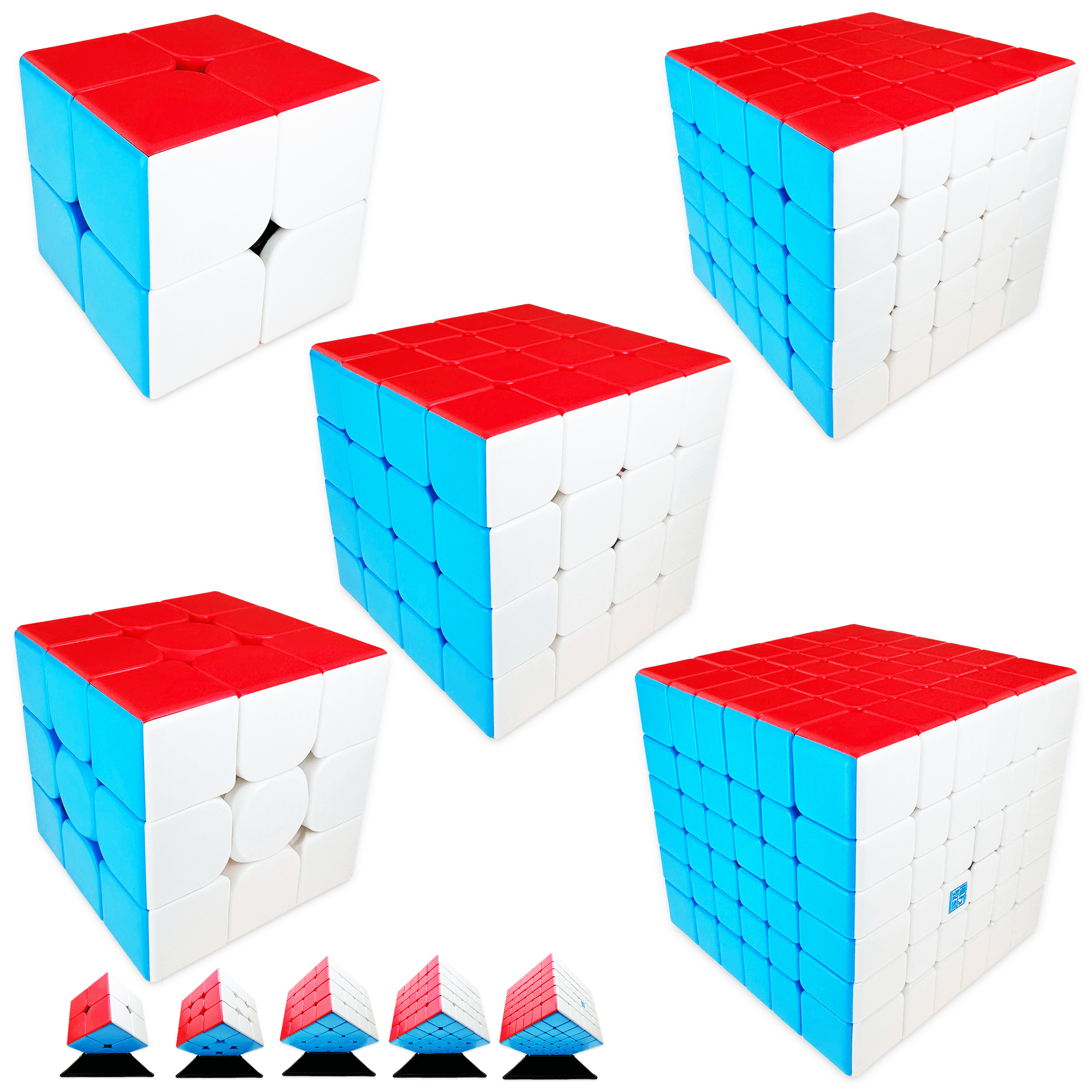 ZESTAW Kostka logiczna 2×2, 3×3, 4×4, 5×5, 6x6 – MoYu