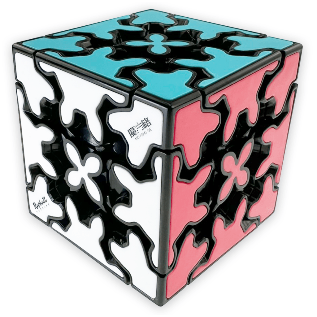 Kostka logiczna QiYi Gear 3x3x3 — widok mechanizmu zębatek