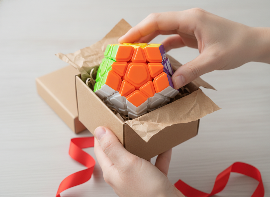 Kostka logiczna Megaminx MoYu jako prezent – unboxing