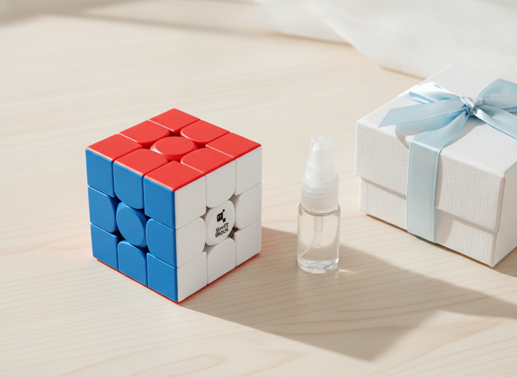 Kostka logiczna SWIFT 355S V2 jako prezent — unboxing z lubrykantem